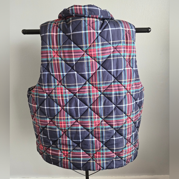 Vera Bradley Plaid Puffer Vest Christmas Winter - Picture 7 of 9
